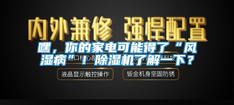 嘿，你的家電可能得了“風(fēng)濕病”！除濕機(jī)了解一下？