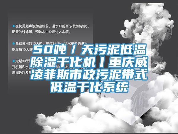 50噸／天污泥低溫除濕干化機(jī)丨重慶威凌菲斯市政污泥帶式低溫干化系統(tǒng)