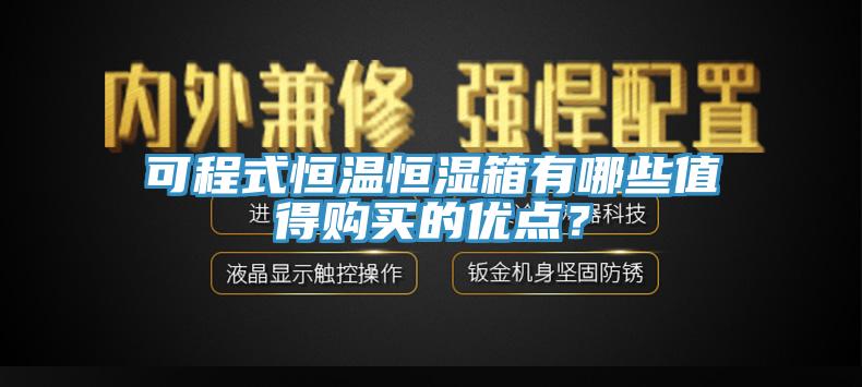 可程式恒溫恒濕箱有哪些值得購買的優(yōu)點？