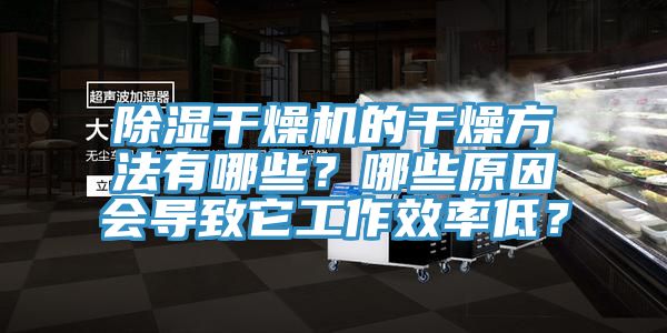 除濕干燥機的干燥方法有哪些？哪些原因會導致它工作效率低？